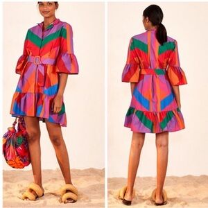 Farm Rio Amanda Stripes Mini Dress